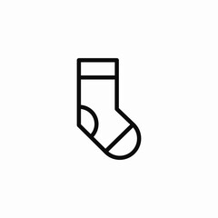 warm sock clothing icon sign vector