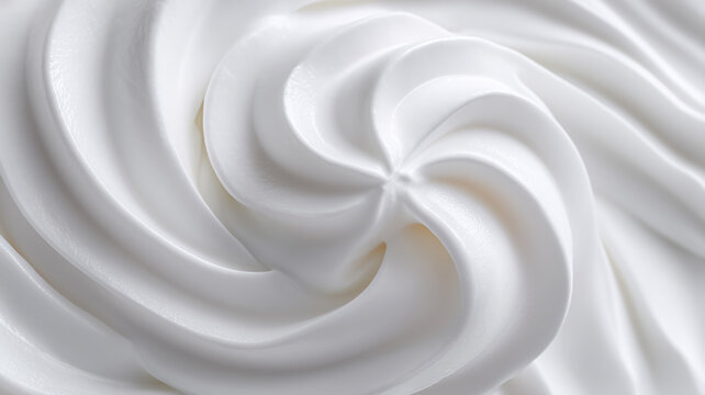 Soft cream spiral pattern on plain light background - Powered by Adobe