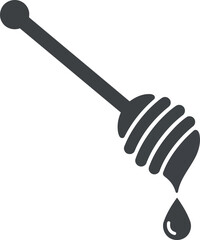 Honey dipper with dripping honey