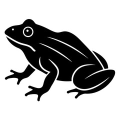 African bullfrog silhouette black vector icon
