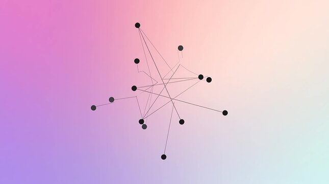 A super clean and minimalist 2D graphic of a simple neural network with glowing nodes and connecting lines.

