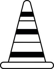 Traffic cone icon safety warning symbol
