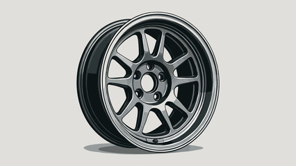 Fototapeta premium 3D Car Wheel Racing Look