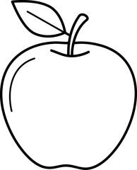 Simple apple outline icon