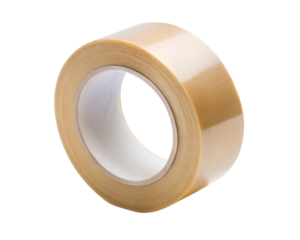 A roll of clear packing tape isolated on a transparent background