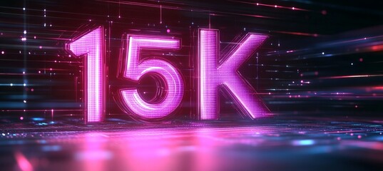 Futuristic Purple Cyberpunk Tech Celebration in Digital Dystopia with Virtual Presentation Elements