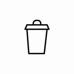 garbage can container icon sign vector