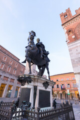 Piacenza - The memorial of Alessandro Farnese - Duke of Parma (1545-1592) on the Piazza Cavalli...