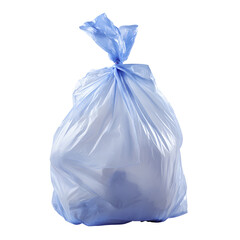 Light Blue Garbage Bag Isolated on Black Background