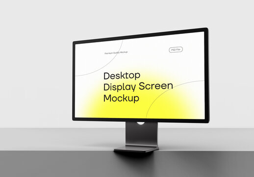 Desktop Display Screen Mockup