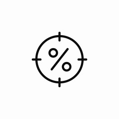 target shot percent icon sign vector
