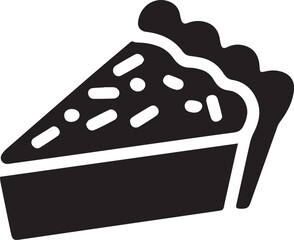 Slice of pie with crust and filling dessert food