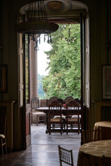 view thrue an arch in italy