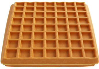 Isolated Golden Brown Waffle Texture