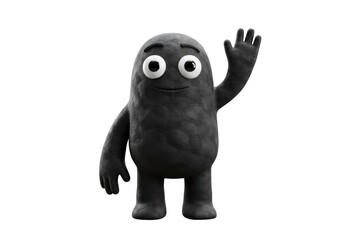 Isolated Cartoon Character Waving Hand