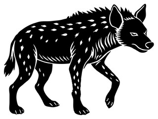 Fototapeta premium Hyena Walking Silhouette