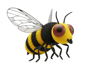 Isolated Detailed Cartoon Bee Insect
