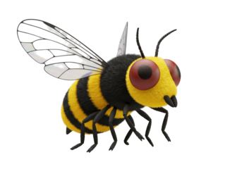 Isolated Detailed Cartoon Bee Insect