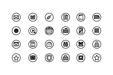 Email Sending and Receiving Icons &ndash; Vector Set
