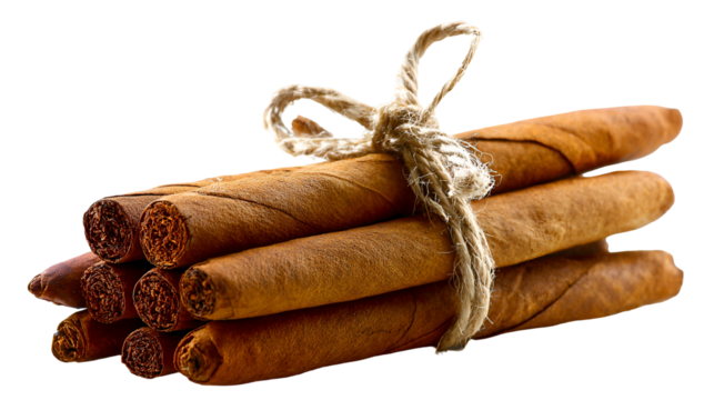 Premium Cigars Bound Together Rustic Elegance