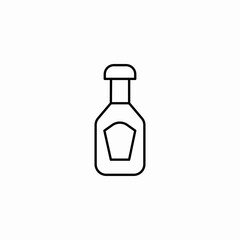 ketchup bottle sauce icon sign vector