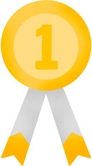 금메달 단순화 일러스트.