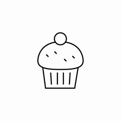 sprinkled cupcake muffin icon sign vector