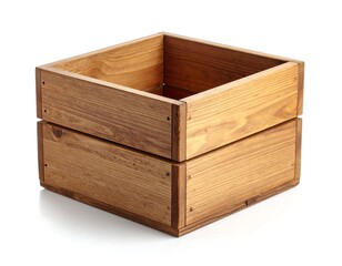 Wooden box, square, rustic