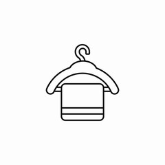 hanger with towel icon sign vector