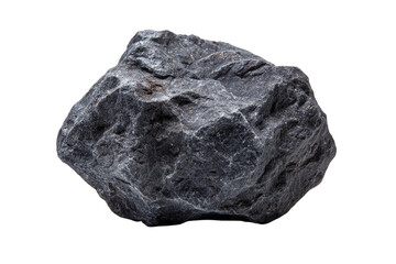 Obraz premium Close-up of a dark gray, rough-textured rock