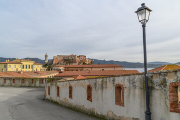 Fort Stella and Lighthouse in Portoferraio, Elba Island, Tuscany, Italy