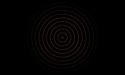 Set of Different Radio Waves Black Background