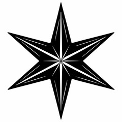 Obraz premium Six-Point Star Geometric Vector Art