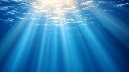 Sunlight beams through the water's surface.
