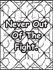 Motivational quote coloring page: Mosaic pattern background: Empowering words to color
