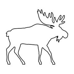 Moose svg cut file. Isolated vector illustration.