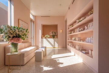 Beautiful floral arrangements in pastel tones for elegant modern interiors