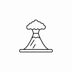 volcano eruption icon sign vector