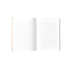 Open Notebook with Lined Pages