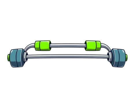Cartoon Dumbbell Barbell Gym Equipment Fitness Illustration