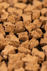 pieces of cork bark for domestic use, closeup selective focus