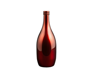Elegant Red Wine Bottle Isolated on Transparent Background