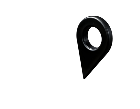 Black 3D Map Pin Icon