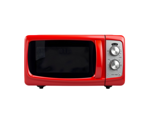 Red Retro Microwave Oven - Kitchen Appliance