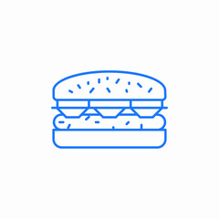 burger food icon sign vector
