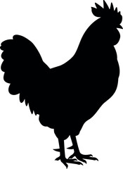 Rooster silhouette farm animal icon