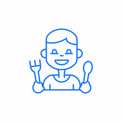 kid dining icon sign vector