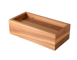 Wooden Rectangular Box with Open Top