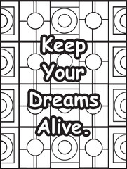 Motivational quote coloring page: Mosaic pattern background: Good vibes quote to color