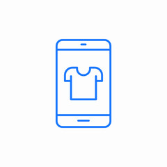 mobile fashion app icon sign vector